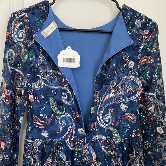 •NWT•Altar’d State Paisley Floral Lined Dress- ‘Denim’ - Picture 9 of 10